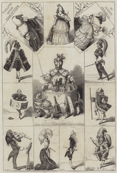 Personnages de la Nuit des Rois - Alfred Crowquill